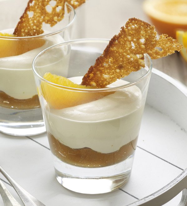 Mascarpone mousse à l'orange with spice cake - Vondelmolen
