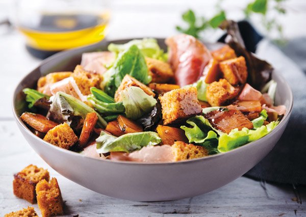 Salad with pumpkin and cured ham - Vondelmolen